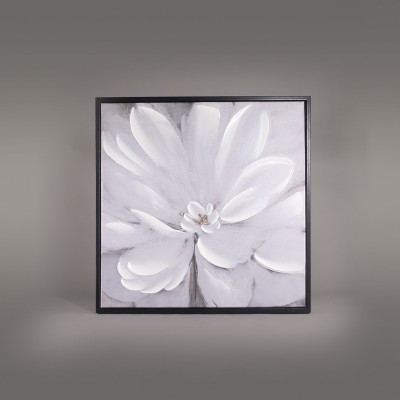 Toile fleur blanche